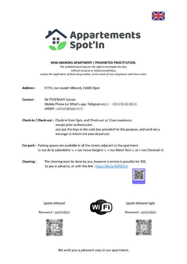 Spot'In - Dijon Milsand Appartamento Esterno foto